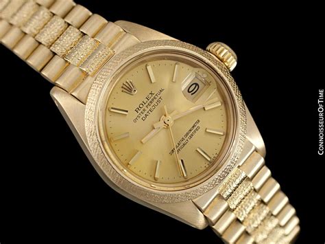 1979 rolex gold champagne bark watch women|Buy Used Rolex Day.